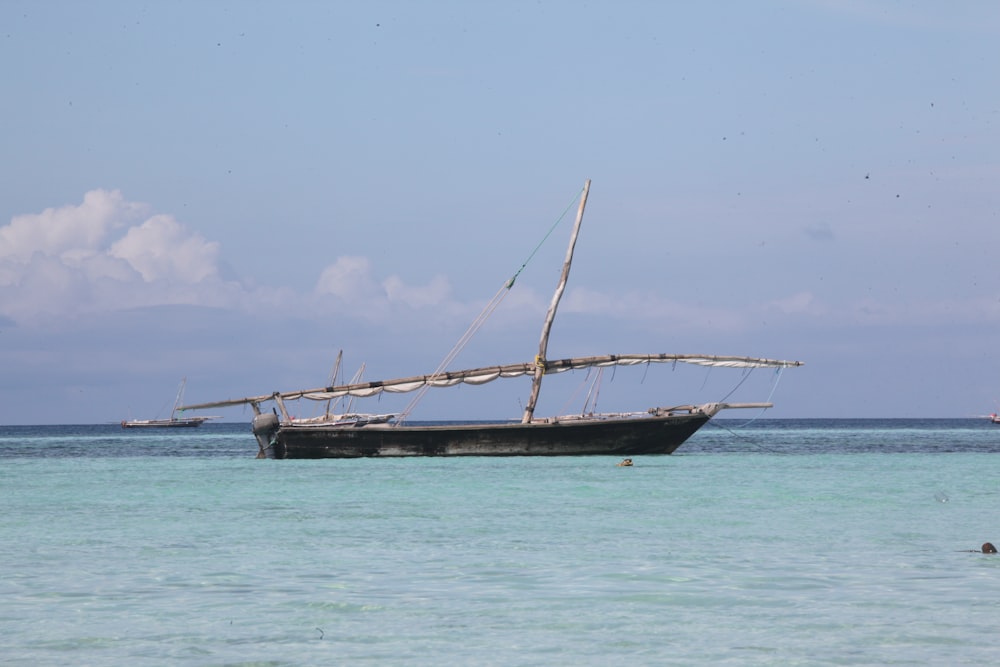 a boat that is sitting in the water