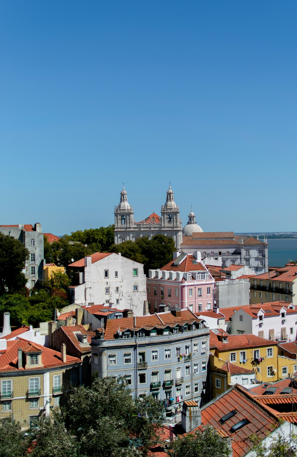 a view of a city with lots of buildings