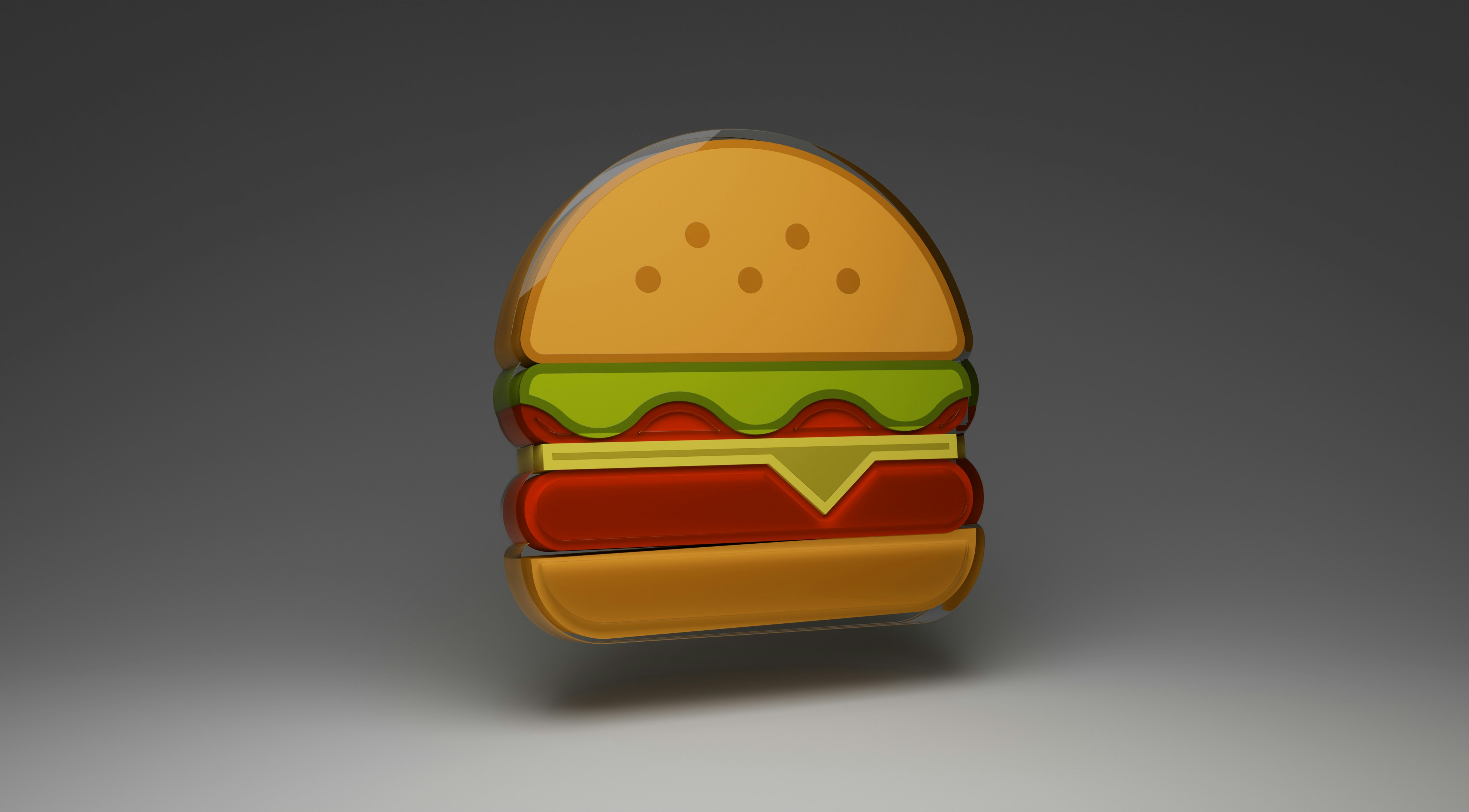 3D Burger Sign