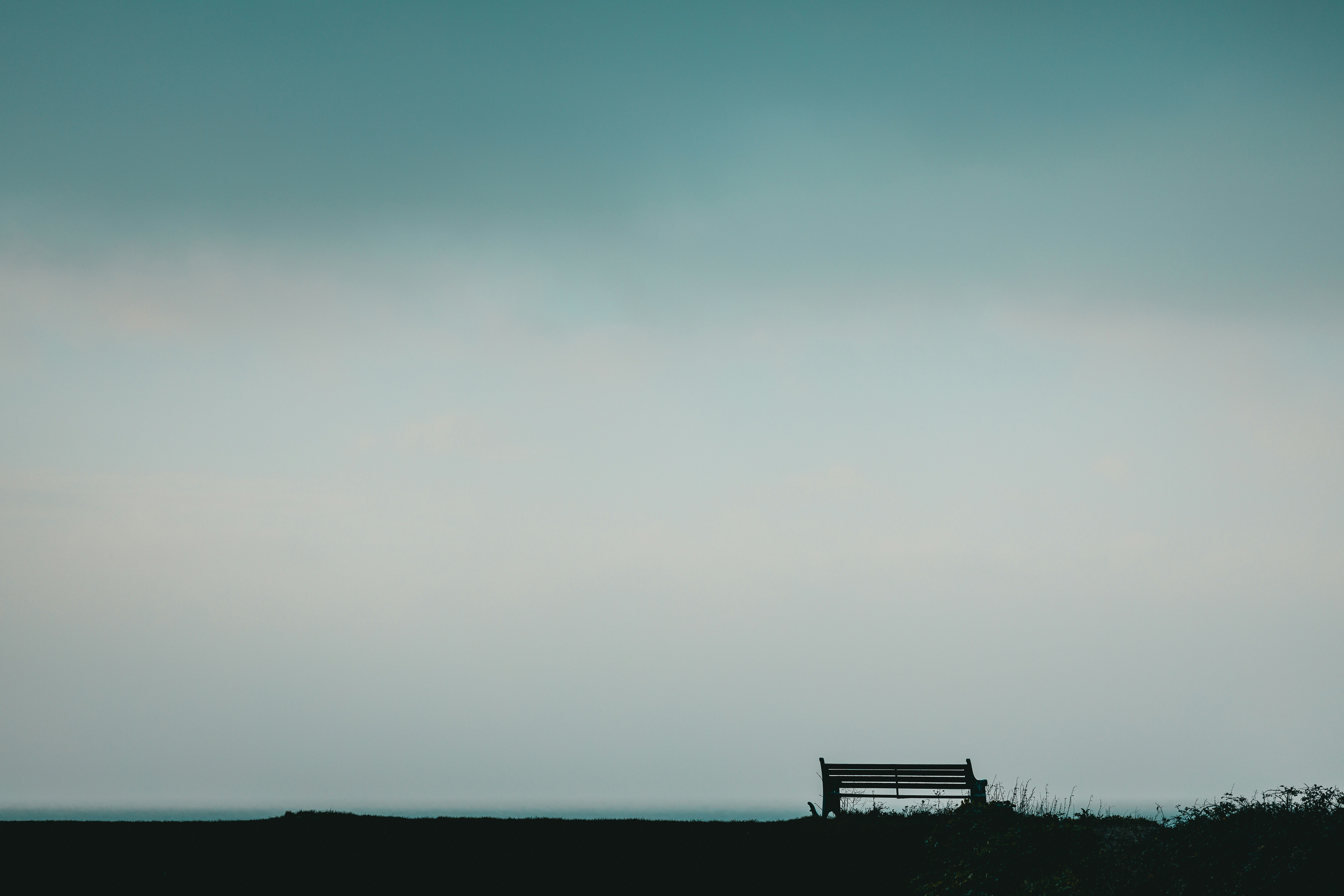 Bench. Sky. New year.