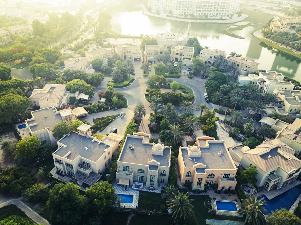 a bird's - eye view of a residential neighborhood