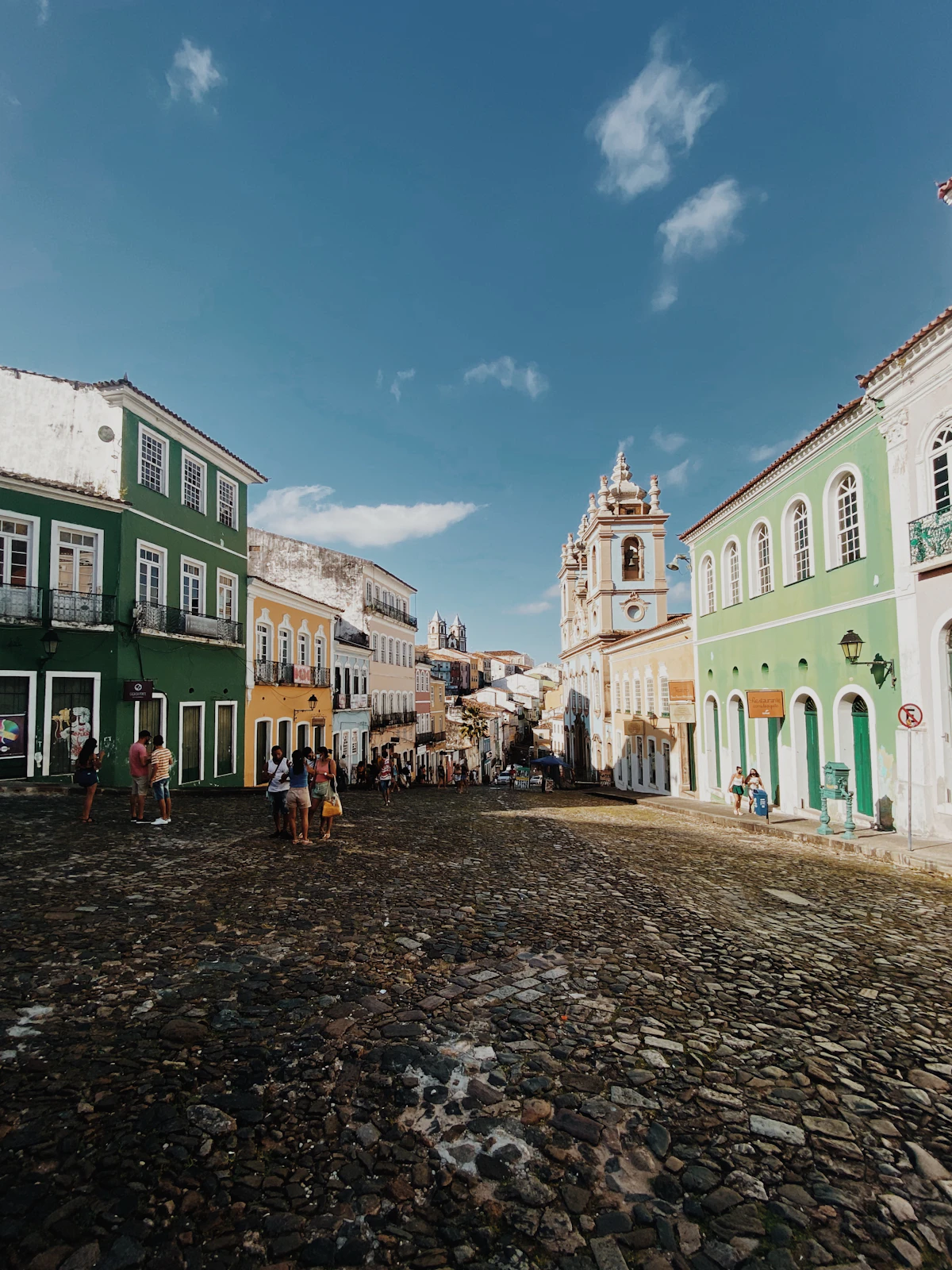 Salvador Pelourinho Brazil historic center daytime tourists