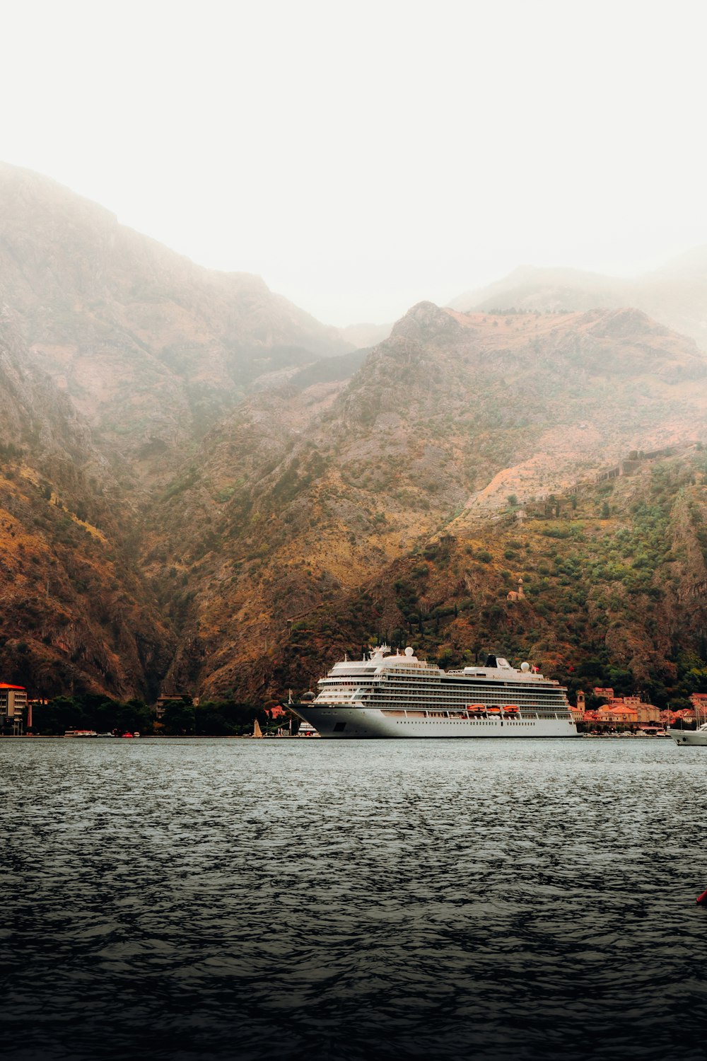 a large cruise ship in a body of water