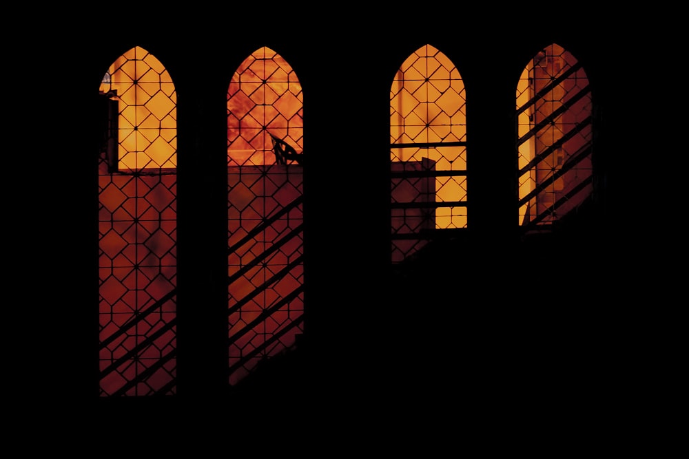 an image of a window with a sunset in the background