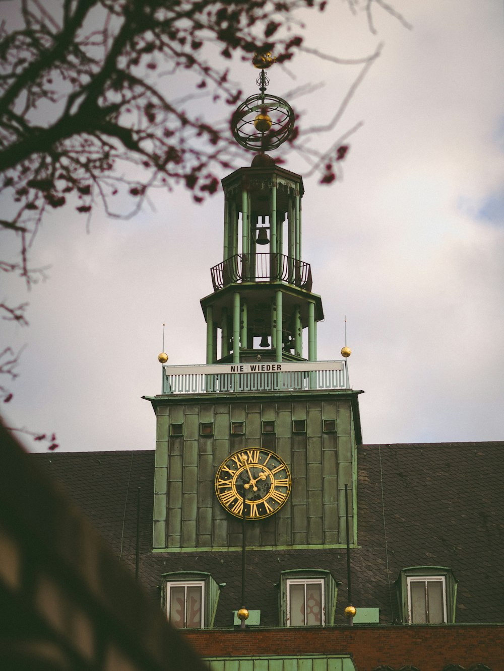 a building with a clock on the front of it