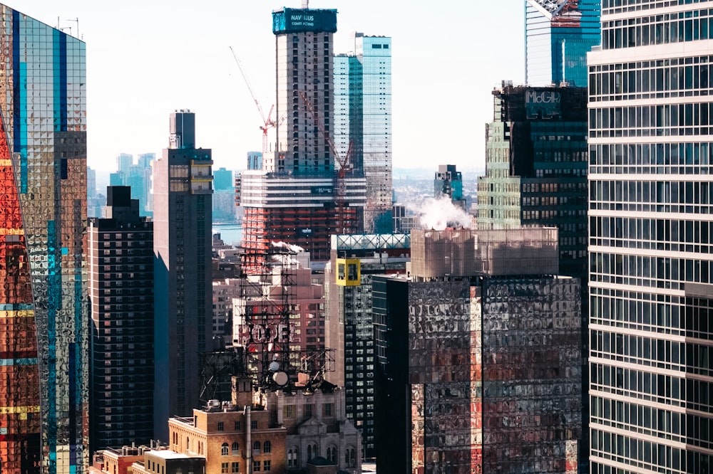 a view of a city from a high rise