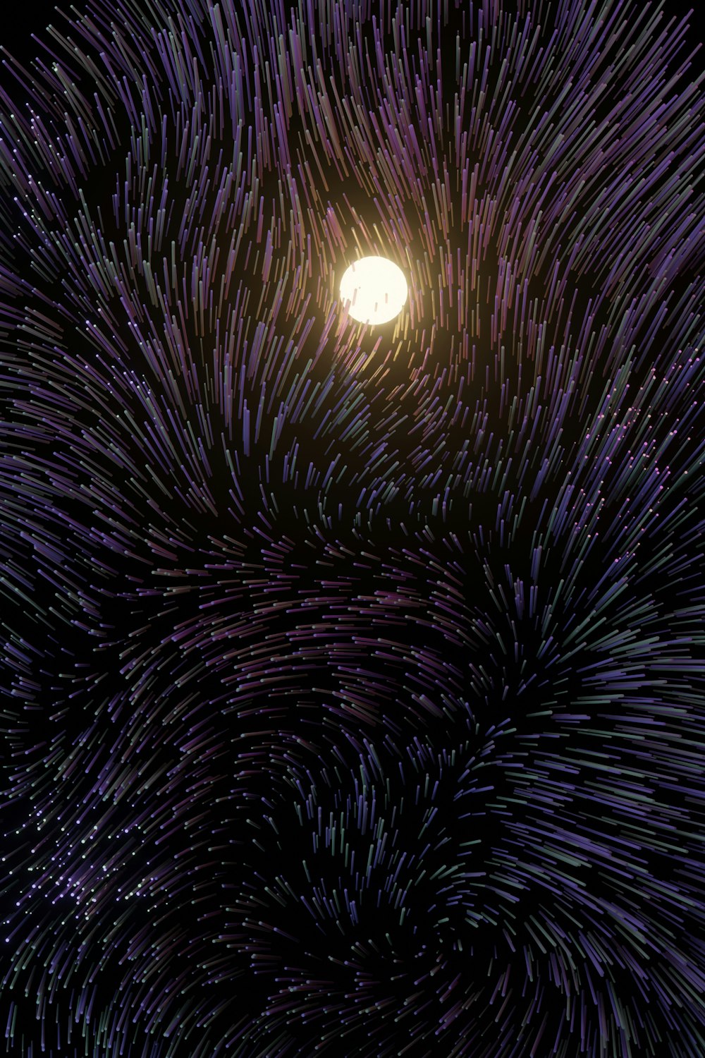 a full view of the night sky with a full moon