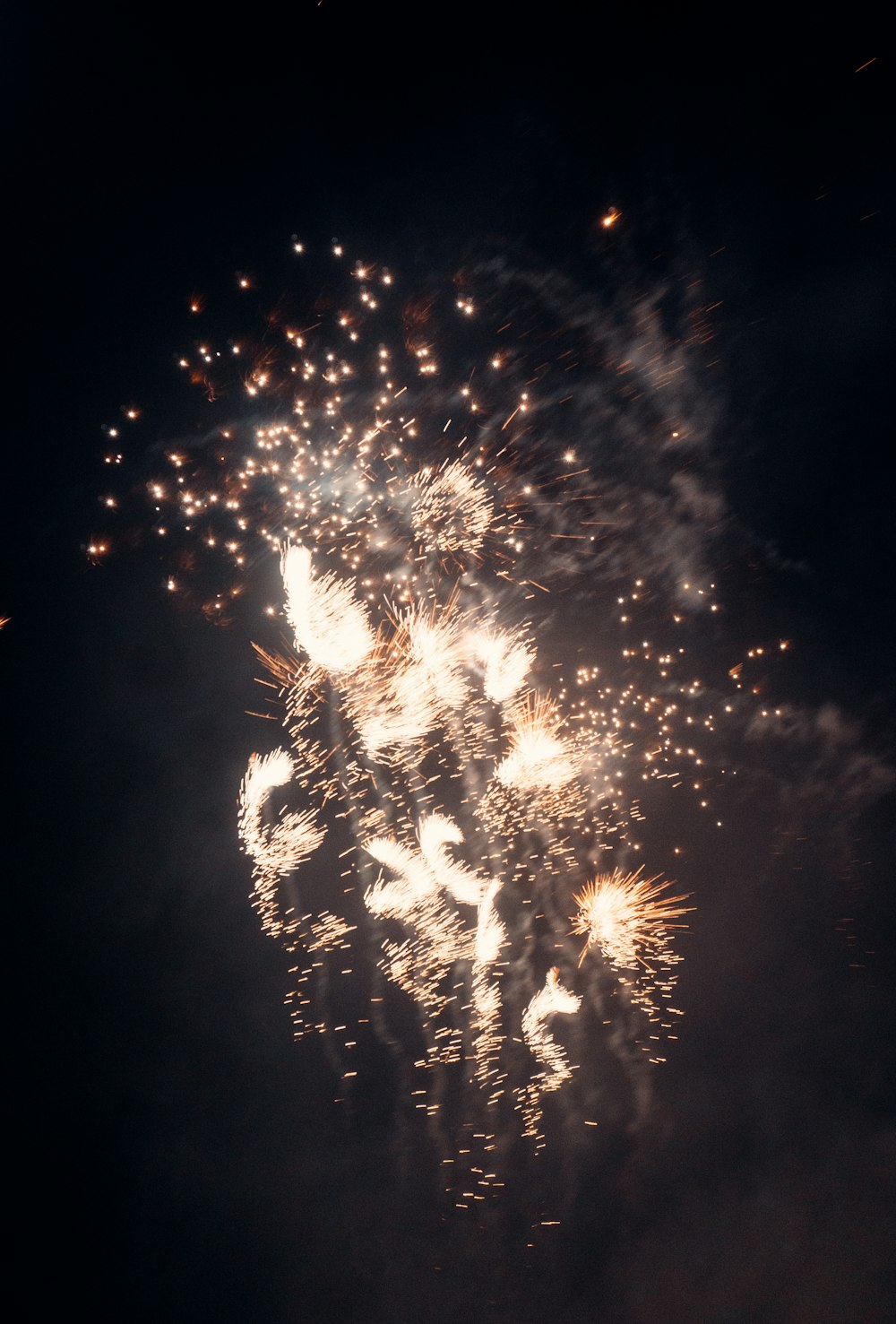 a bunch of fireworks are lit up in the night sky