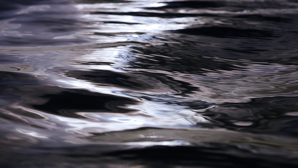 a close up of the water surface of a body of water