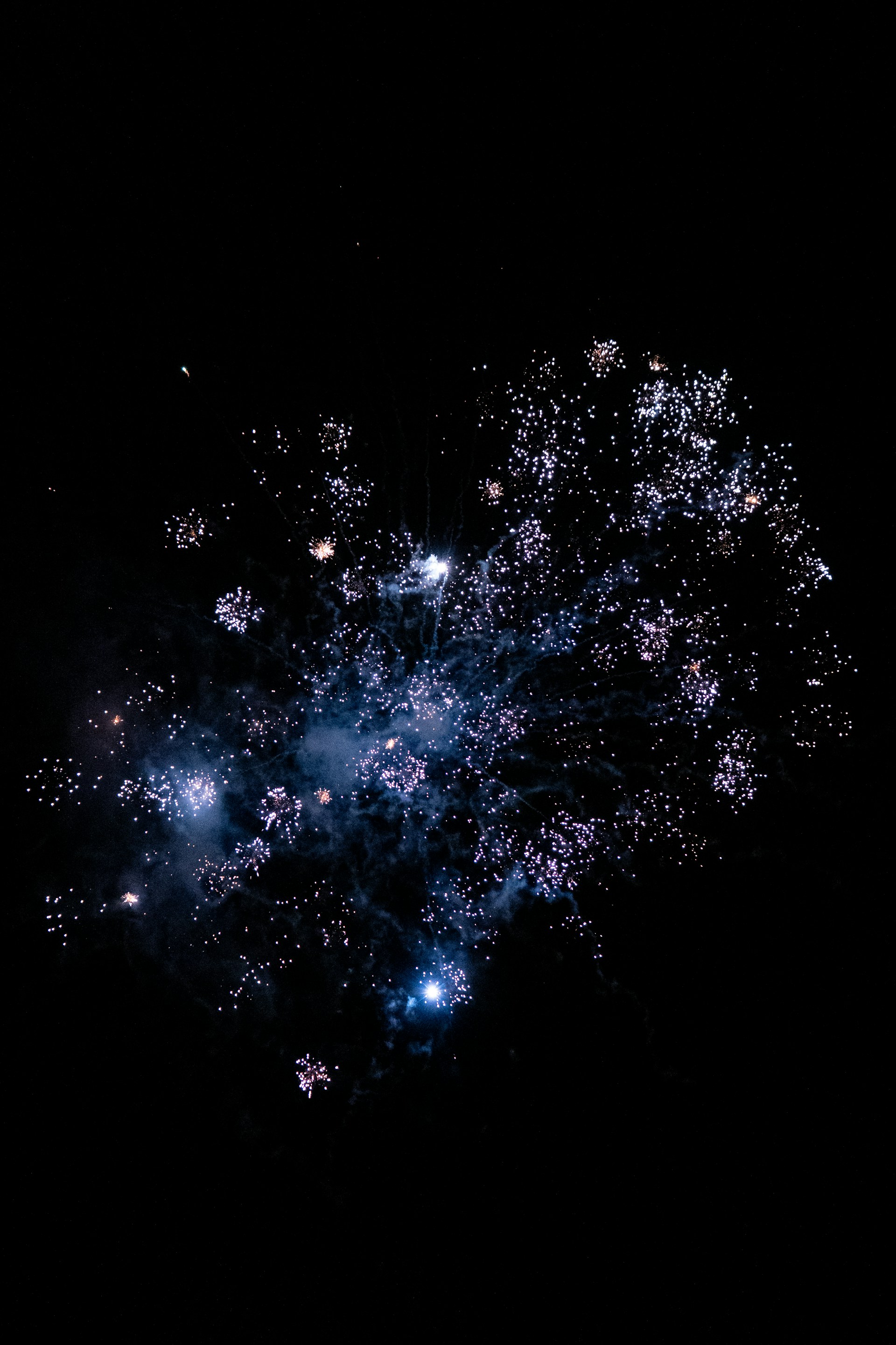 a bunch of fireworks are lit up in the night sky