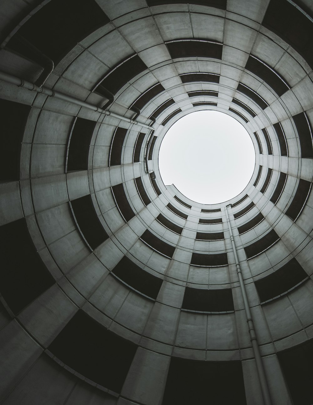 a view of the inside of a concrete structure