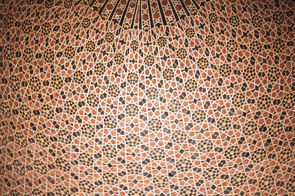 a close up of a wall with a pattern on it