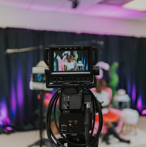 a video camera recording a wedding ceremony