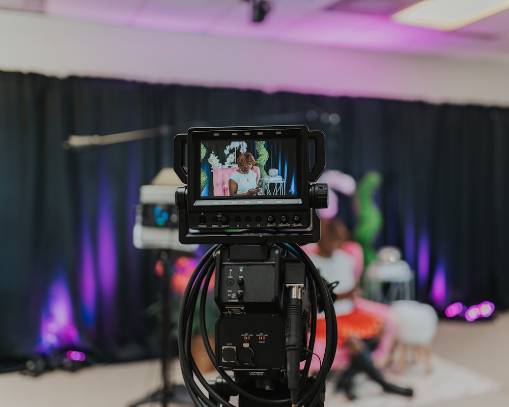 a video camera recording a wedding ceremony