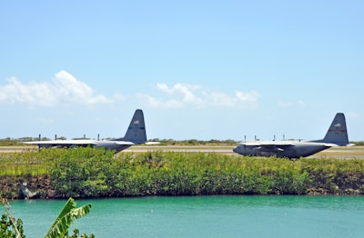 Modern cargo planes lined up on the runway ready for international freight.