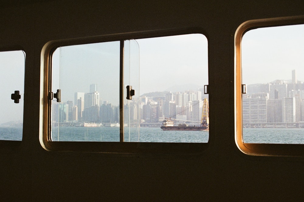 a view of a city from a window