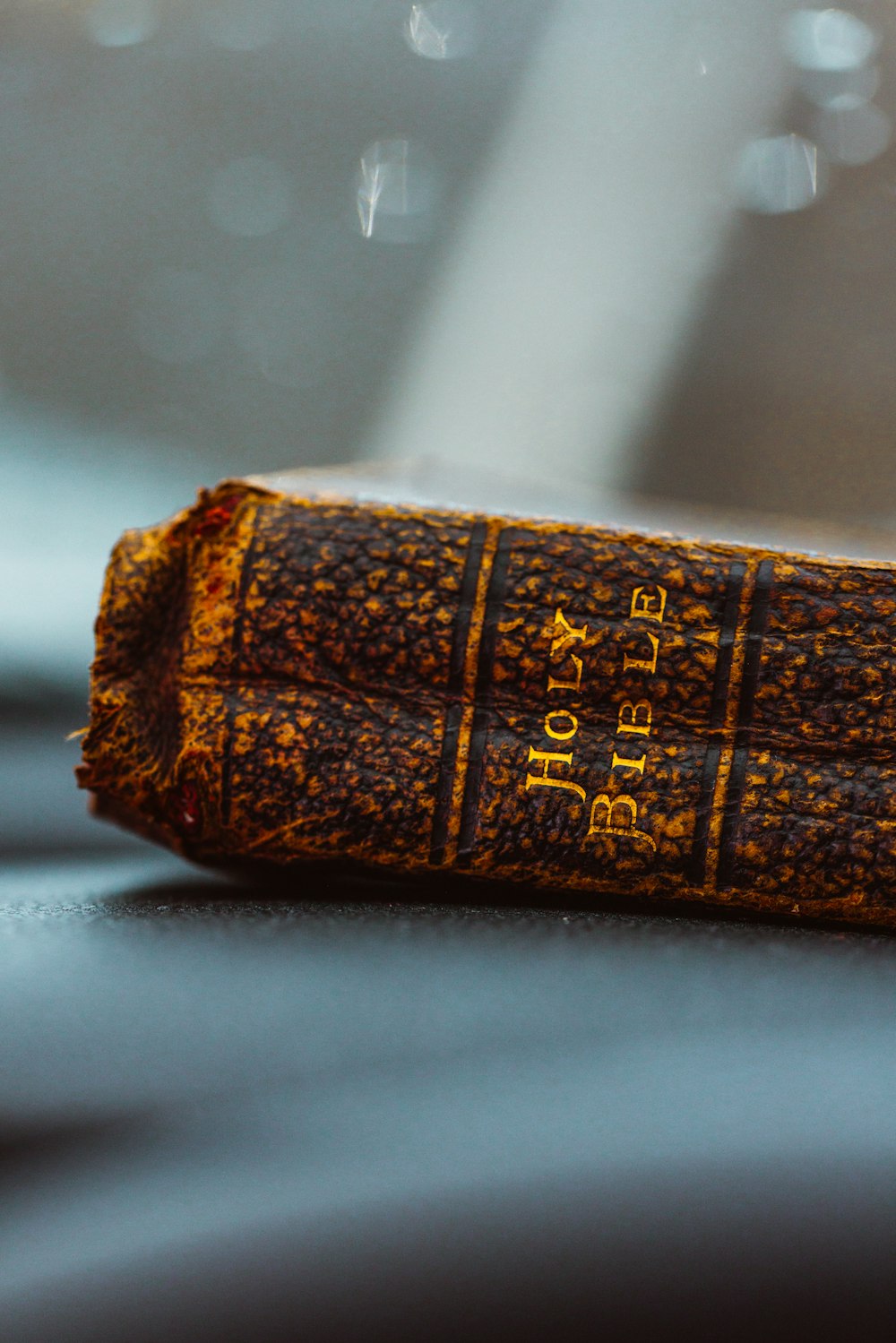 a close up of a book on a table