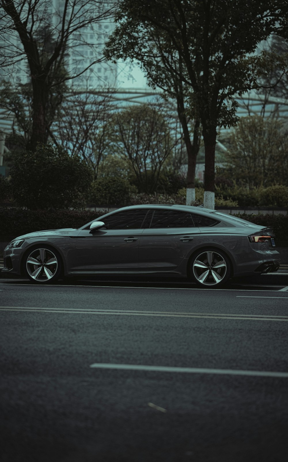 a car parked on the side of the road