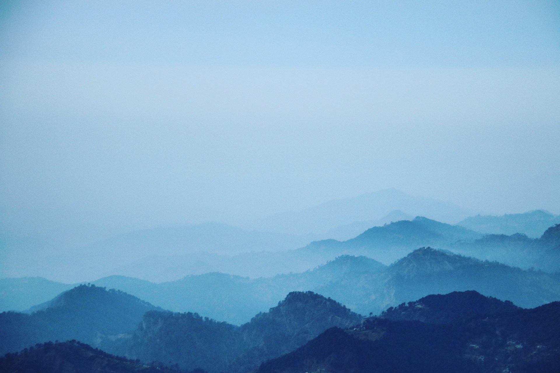 a view of a mountain range in the distance