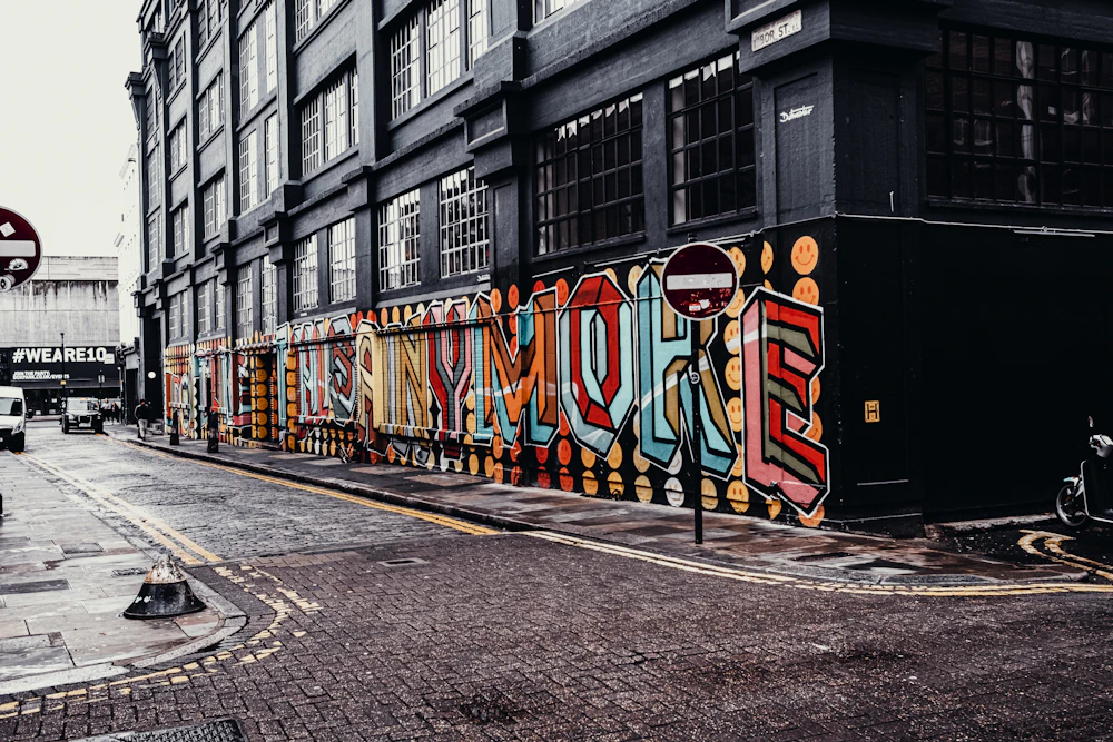 Colourful East London street