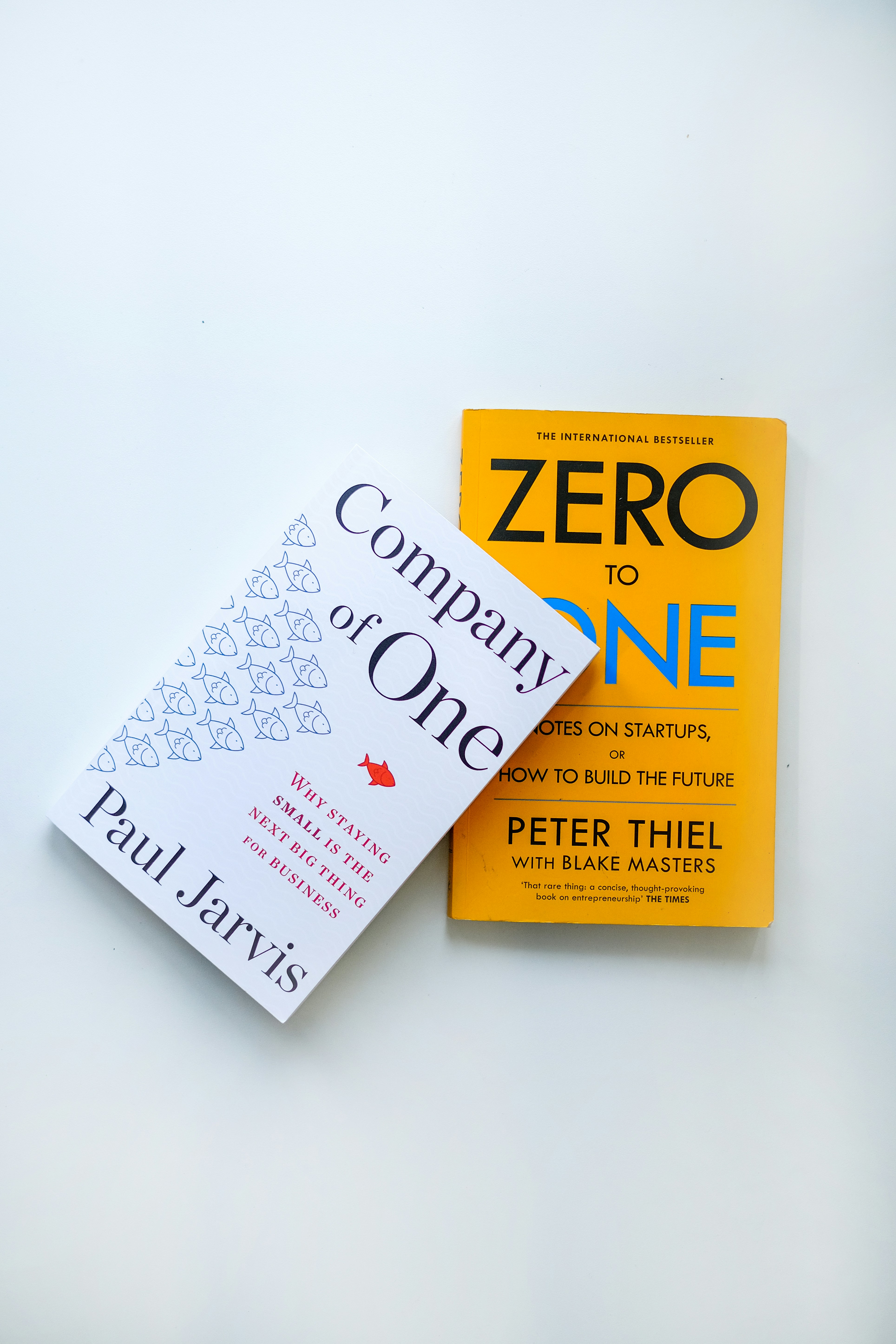 two books sitting next to each other on a table