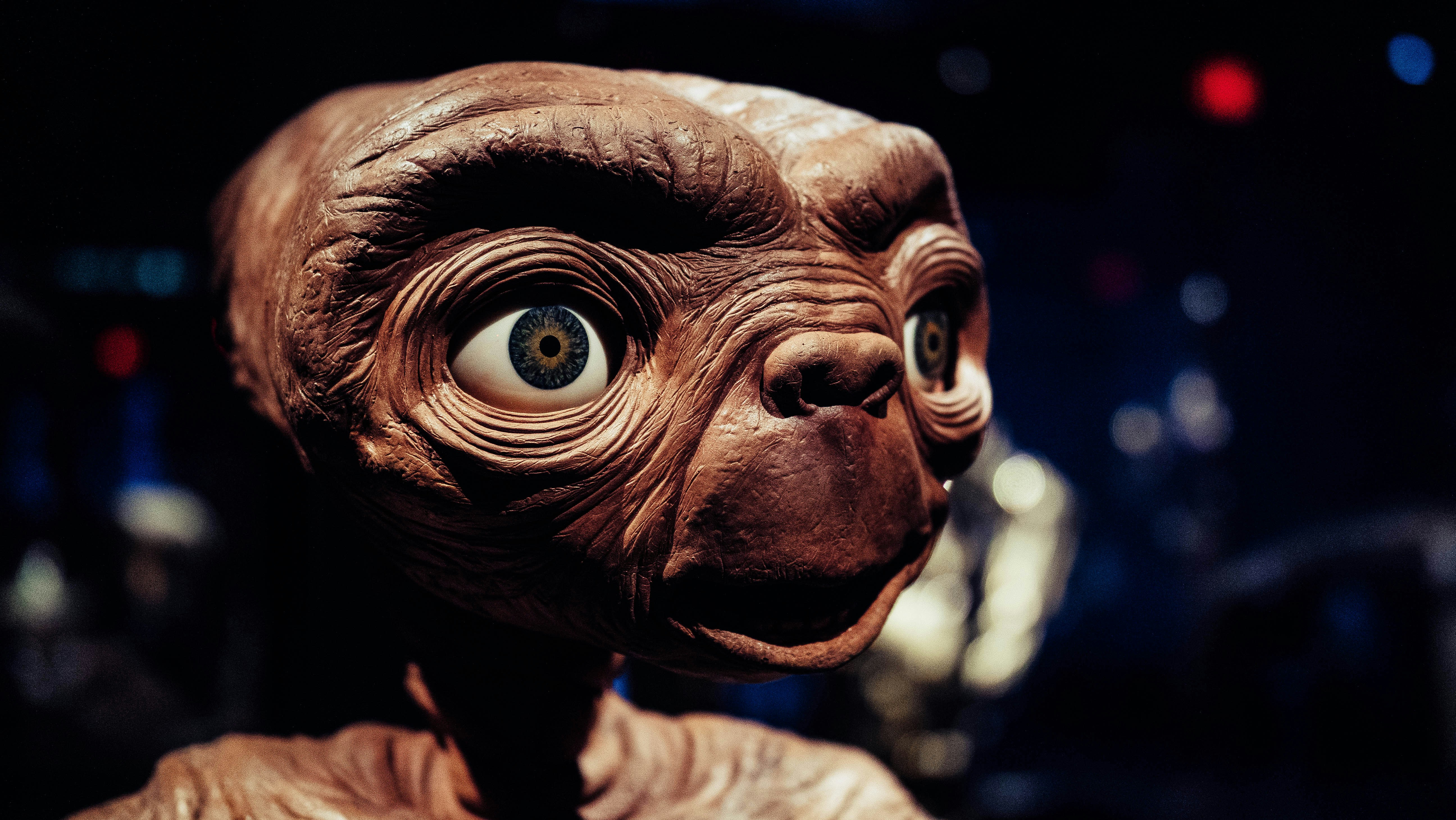 Film prop of ET at the Academy Museum of Motion Pictures in Los Angeles