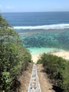 Pathway leading down to one of the two pristine beaches.