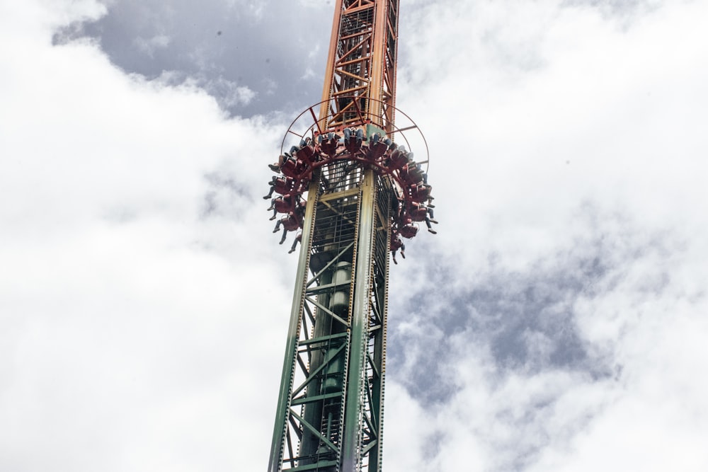 a tall tower with a clock on top of it