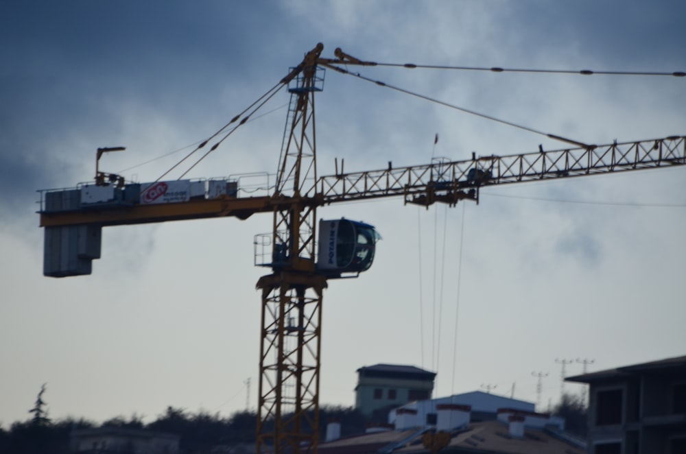 a large crane with a train on top of it
