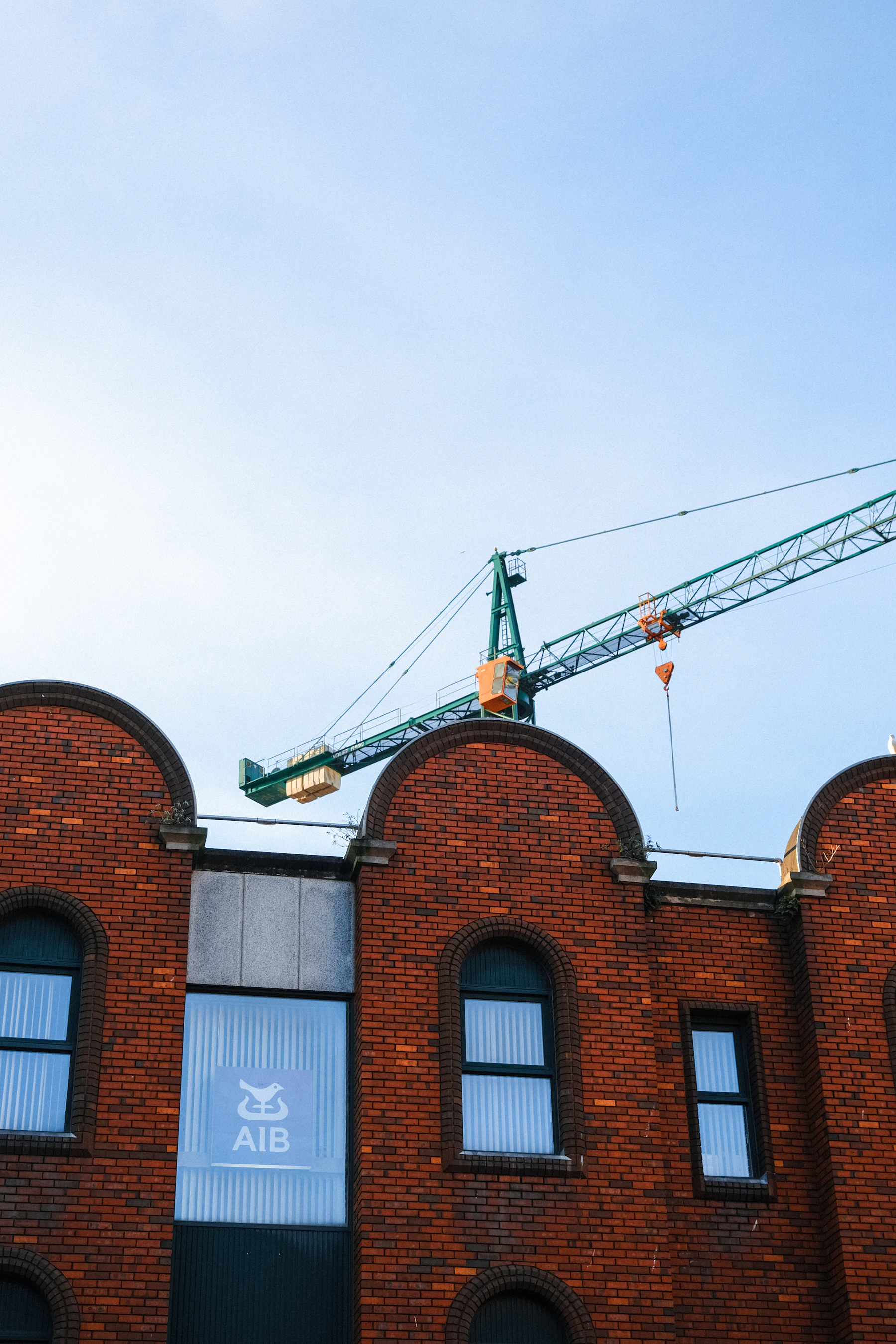 Dublin construction site with cranes