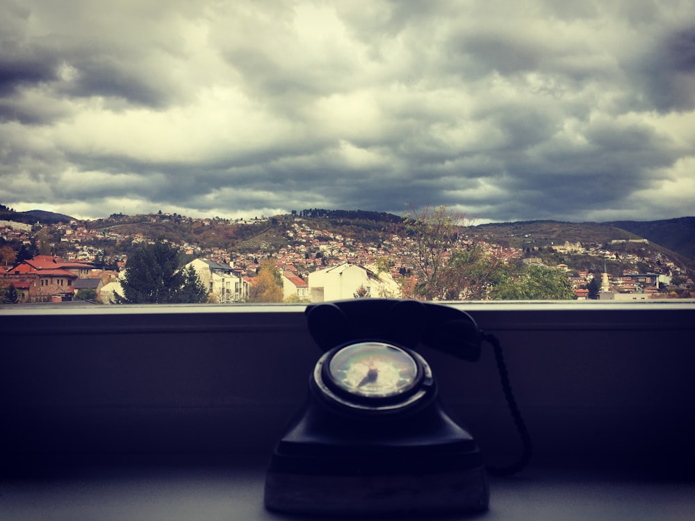 a view of a city from a window