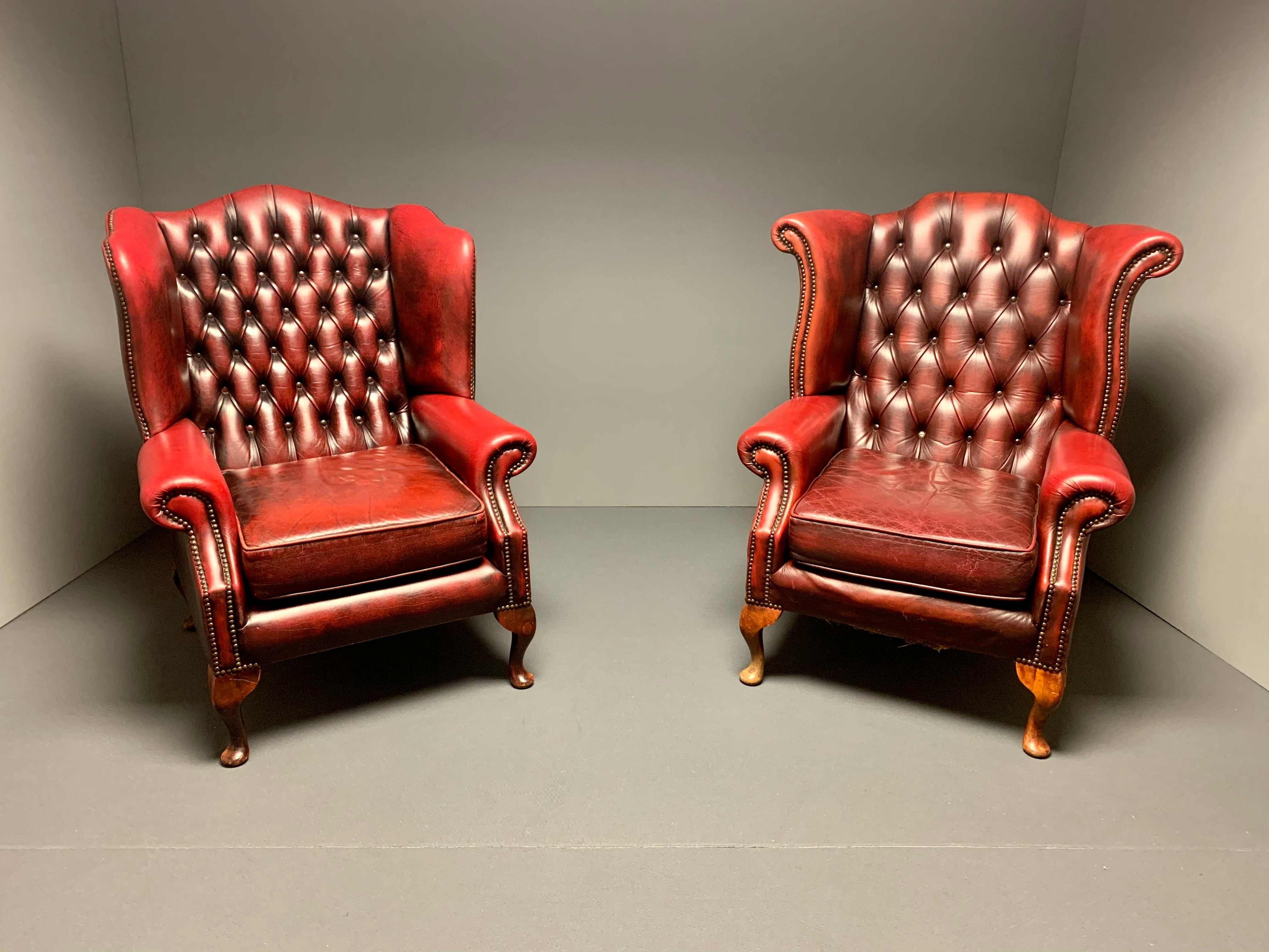 Chesterfield armchairs 
