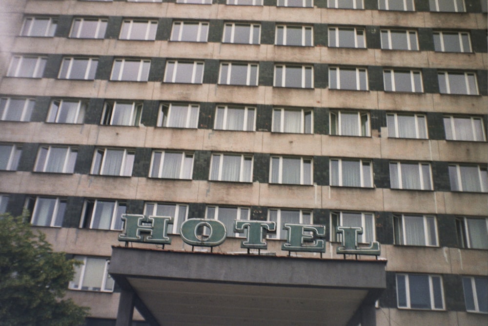 a very tall building with lots of windows