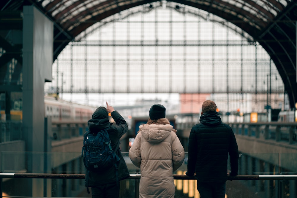 a group of people standing next to each other