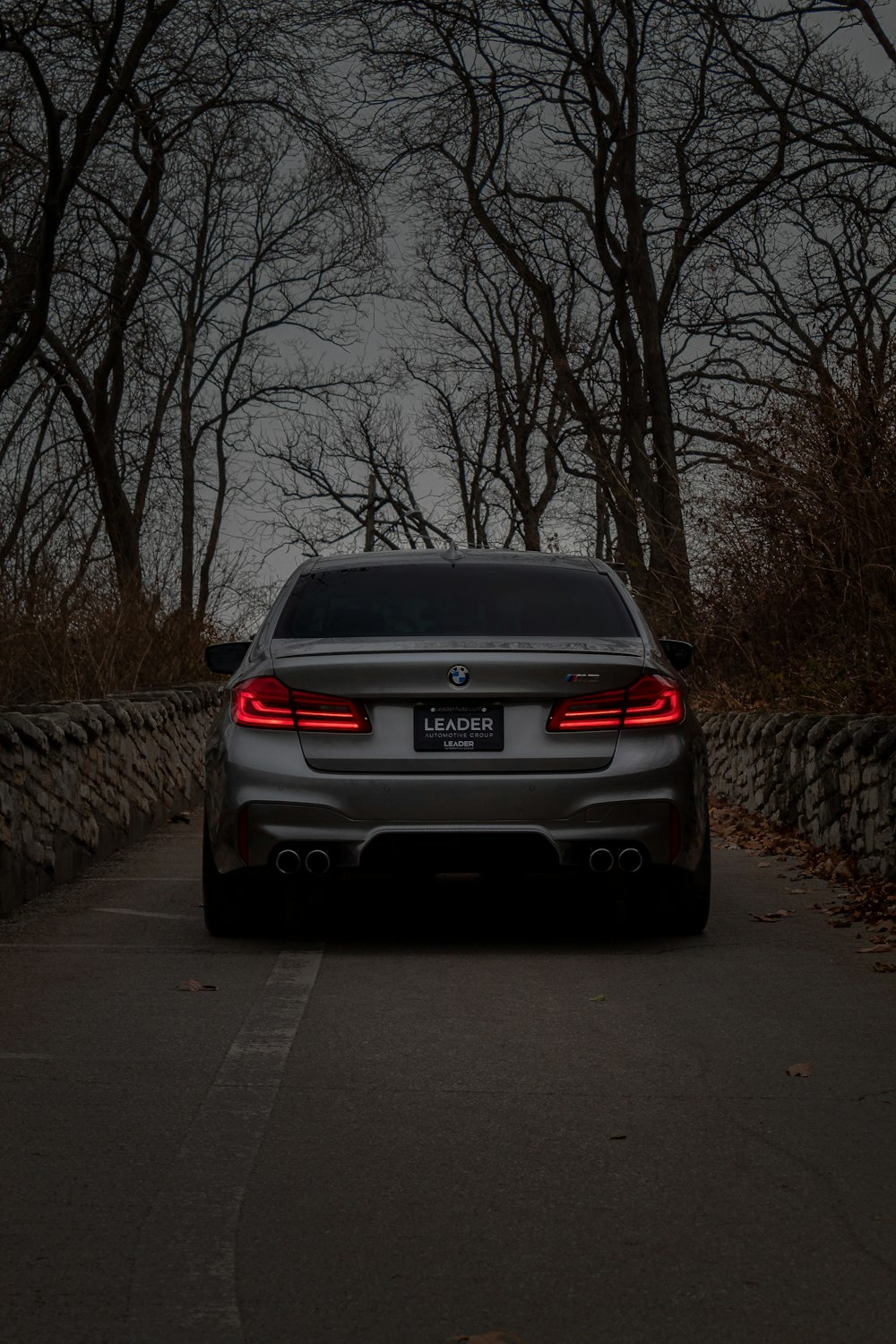 a car parked on the side of a road