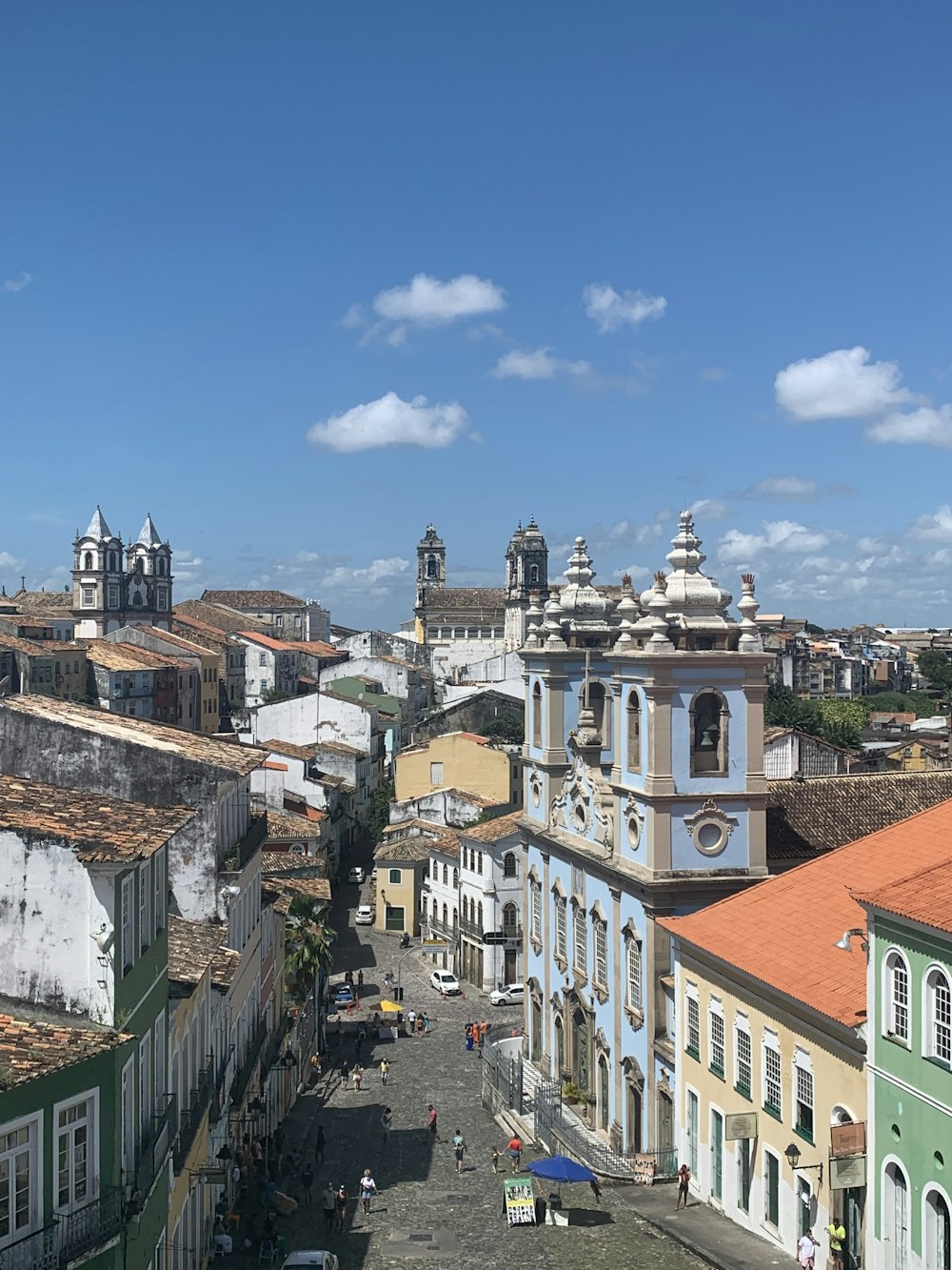 a view of a city from a high point of view