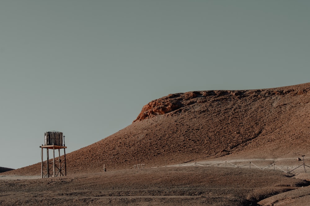 a tower in the middle of a desert