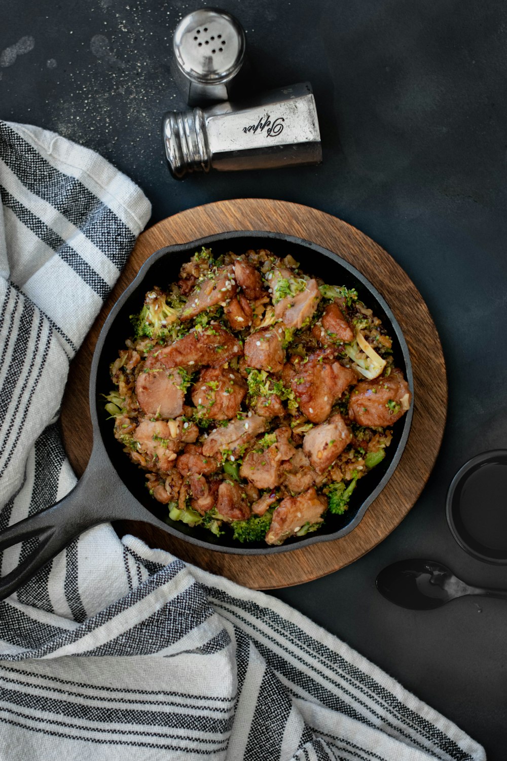 a bowl of food on a table