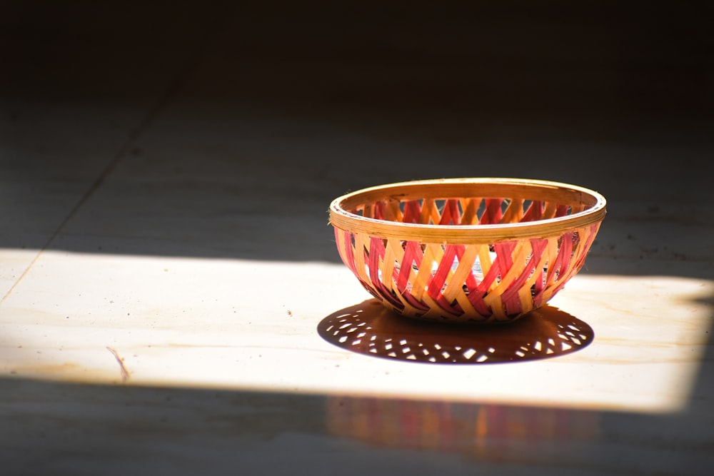a bowl that is sitting on a table