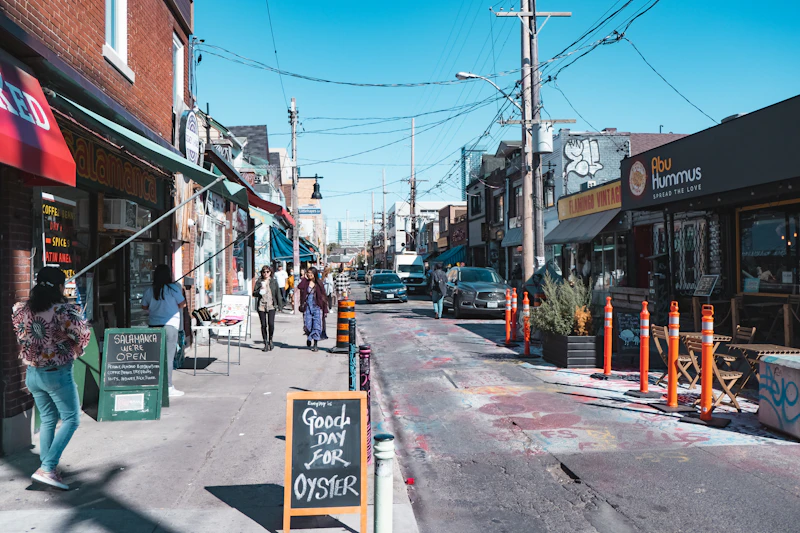 A colourful street in Kensington Market