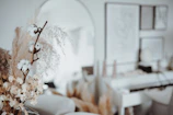 A relaxed moment in a home environment with peaceful decor.