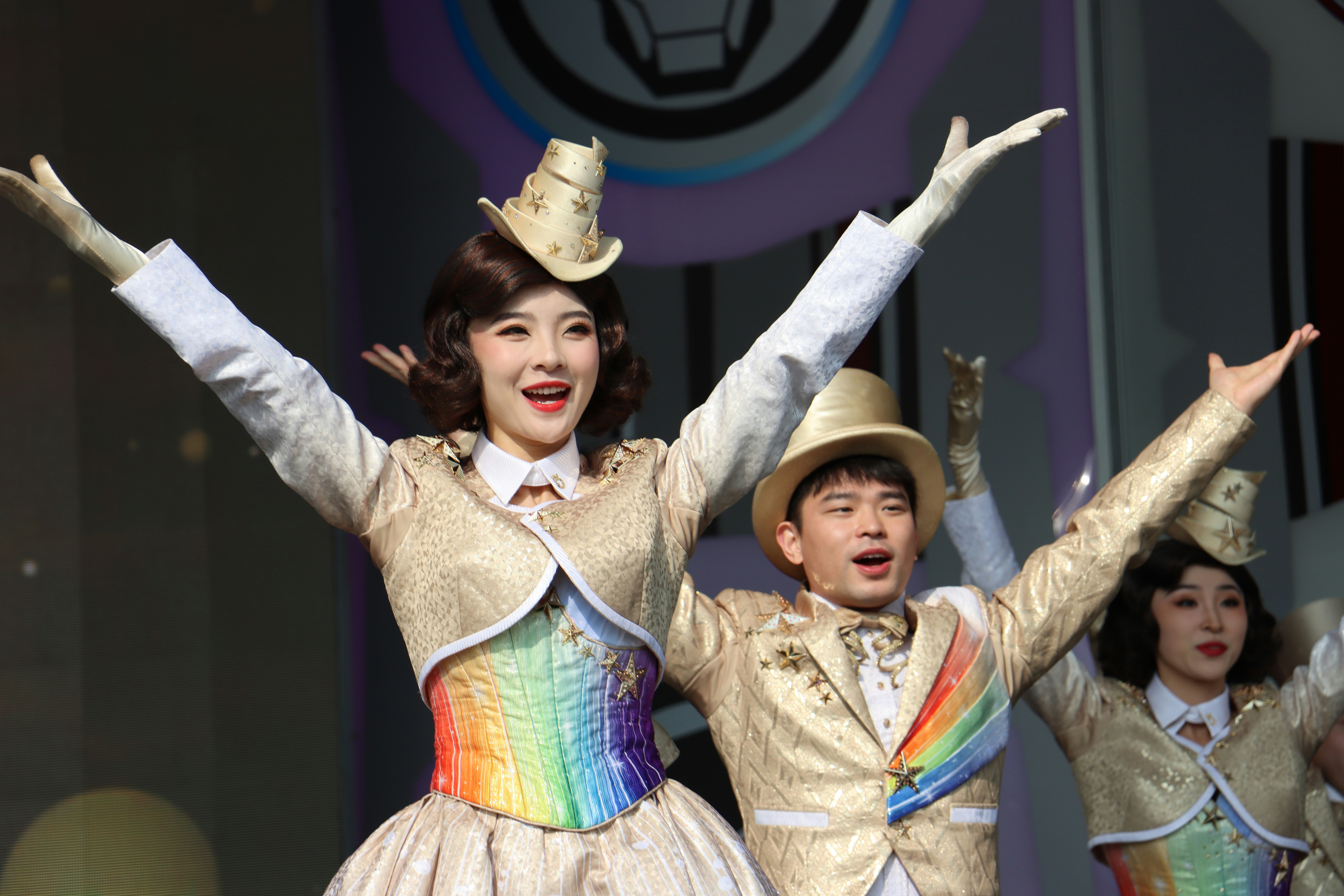 People standing on a stage