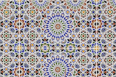 a colorful pattern with many different colors