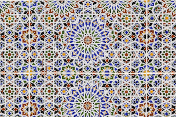 a colorful pattern with many different colors