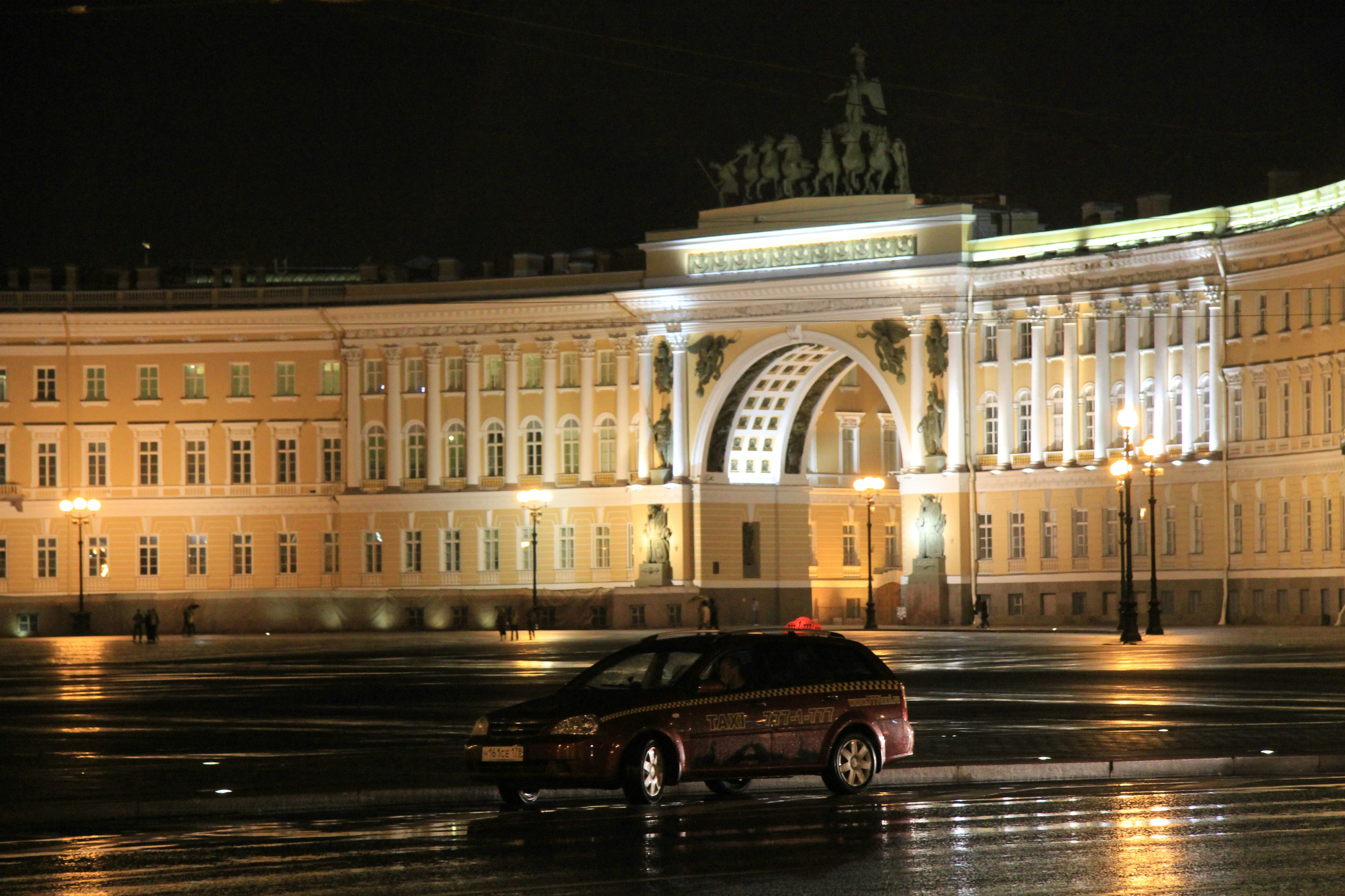 taxi car on the square
