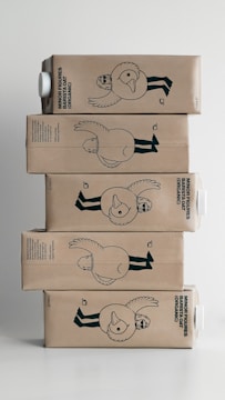 a stack of three boxes sitting on top of each other