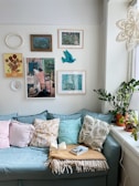 A cozy living room corner decorated with soft cushions and a colorful handmade throw.