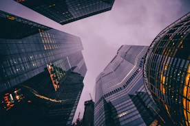 a group of buildings that are next to each other