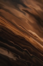 an abstract painting of a brown and black swirl