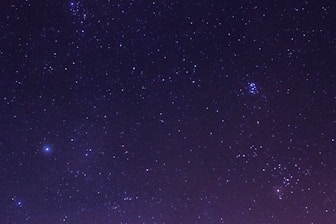 the night sky is filled with stars